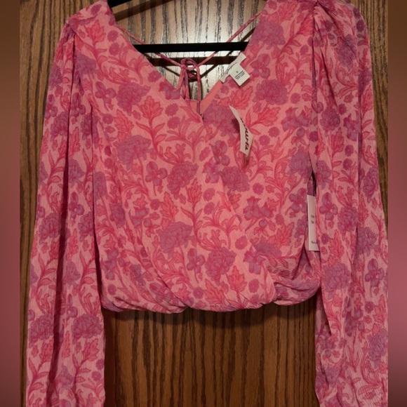 Aisa flower blouse rose